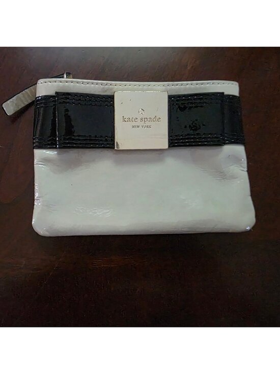 kate spade Handbags - Kate Spade New York Primrose Hill White & Black Patent Leather Zip Coin Pouch